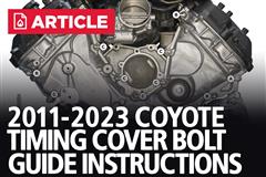 2011-2023 Mustang Timing Cover Bolt Kit Installation Instructions