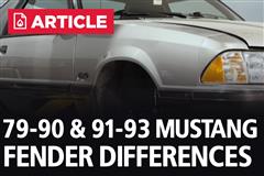 1979-90 & 1991-93 Fox Body Mustang Fender Differences
