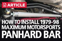 1979-98 Mustang Maximum Motorsports Panhard Bar Kit Install Instructions