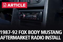 1987-1992 Fox Body Mustang Aftermarket Radio Installation