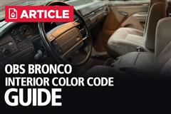 1992-1996 Bronco Interior Color Code Guide