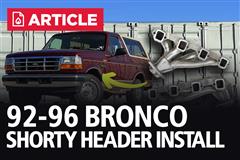 1992-1996 Bronco Shorty Header Install