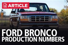 1992-1996 Bronco Production Numbers 