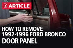 1992-1996 Ford OBS Bronco Door Panel Removal