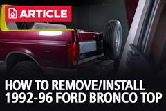 How To Remove 1992-1996 Ford Bronco Top