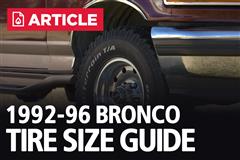 1992-1996 OBS Bronco Tire Size Guide 