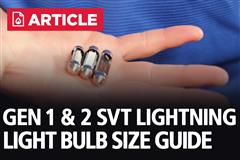1993-2004 F-150 SVT Lightning Light Bulb Size Guide