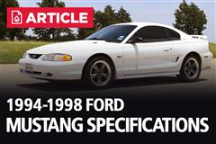 1994-1998 Ford Mustang Specifications
