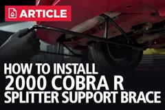 2000 Mustang Cobra R Splitter Support Brace Install
