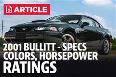 2001 Mustang Bullitt Specs, Colors, & Horsepower