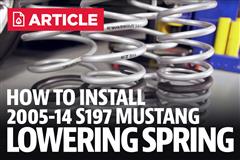 S197 Mustang Lowering Spring Installation