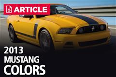 2013 Mustang Colors, Color Codes, & Photos