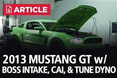 2013 Mustang GT  w/ Boss 302 Intake Manifold, PMAS Cold Air Intake, & Tune Dyno