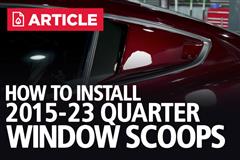 2015-2023 Mustang Quarter Window Louvers/Scoops Installation