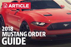 2018 Mustang Order Guide