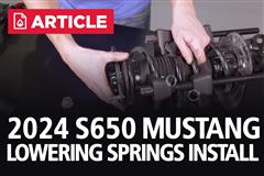 2024-2025 Mustang S650 Lowering Springs Installation