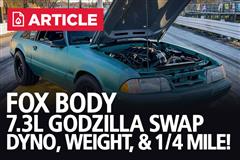 7.3L Godzilla Fox Body Swap | Ep. 5 Dyno, Weight, and 1/4 Mile!