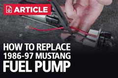 How To Replace Mustang Fuel Pump | 1986-97