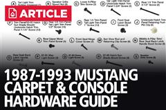 1987-93 Mustang Carpet & Console Hardware Kit
