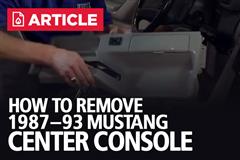 Mustang Console Removal With Video (87-93)