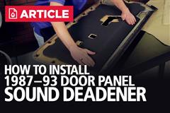 Mustang Door Panel Sound Deadener Install