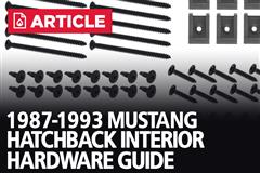 1987-1993 Mustang Hatchback Interior Panel Hardware Install Instructions