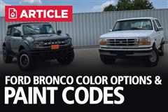 Ford Bronco Exterior Paint Codes & Color Options