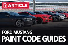 Ford Mustang Paint Code Guides