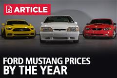 Ford Mustang Prices By The Year