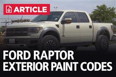 Ford Raptor Exterior Paint Codes & Color Options  