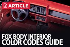 Fox Body Interior Color Codes Guide