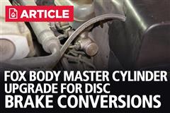Fox Body Master Cylinder Upgrade For Disc Brake Conversions
