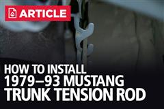 Fox Body Mustang Trunk Tension Rod Fix