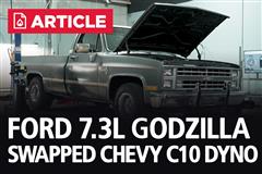7.3L Godzilla Swapped Square Body C10 On The Dyno