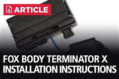Fox Body Holley Terminator X Installation Instructions