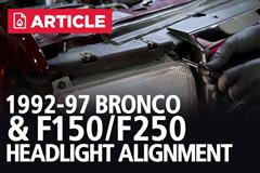 How To Adjust 1992-1997 OBS Ford Bronco, F150 & F250 Headlights