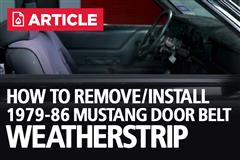 How To Install - 1979-1986 Outer Door Belt Weatherstrip