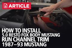 How To Install 5.0 Resto® Fox Body Run Channel Trim | 87-93 Mustang