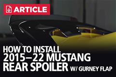 How To Install S550 Mustang Ford Performance Rear Spoiler w/Gurney Flap | 15-22