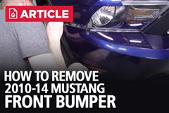 How To Remove 2010-14 Mustang Front Bumper