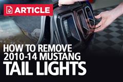 How To Remove 2010-2014 S197 Mustang Taillights