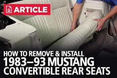 How to Remove and Install 1983-1993 Convertible Rear Seats 