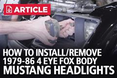 How To Remove/Install 1979-1986 4 Eye Fox Body Mustang Headlights