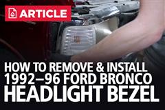 How To Remove & Install 1992-1996 Ford Bronco Headlight Bezel