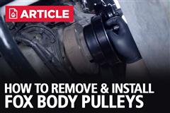 How To Remove & Install Fox Body Pulleys | 79-93 Mustang