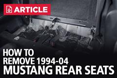 How To Remove SN95/New Edge Rear Seats | 94-04