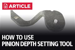How To Use Pinion Depth Setting Tool