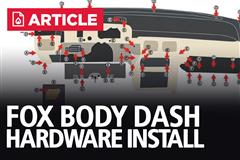 Fox Body Mustang Dashboard Hardware Kit Diagram