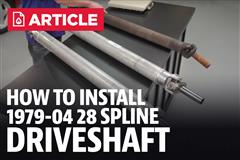 How To Install Mustang Ford Racing Aluminum Driveshaft 28 Spline (79-04)