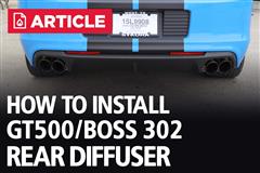 How To Install Mustang GT500/Boss 302 Rear Diffuser (13-14)